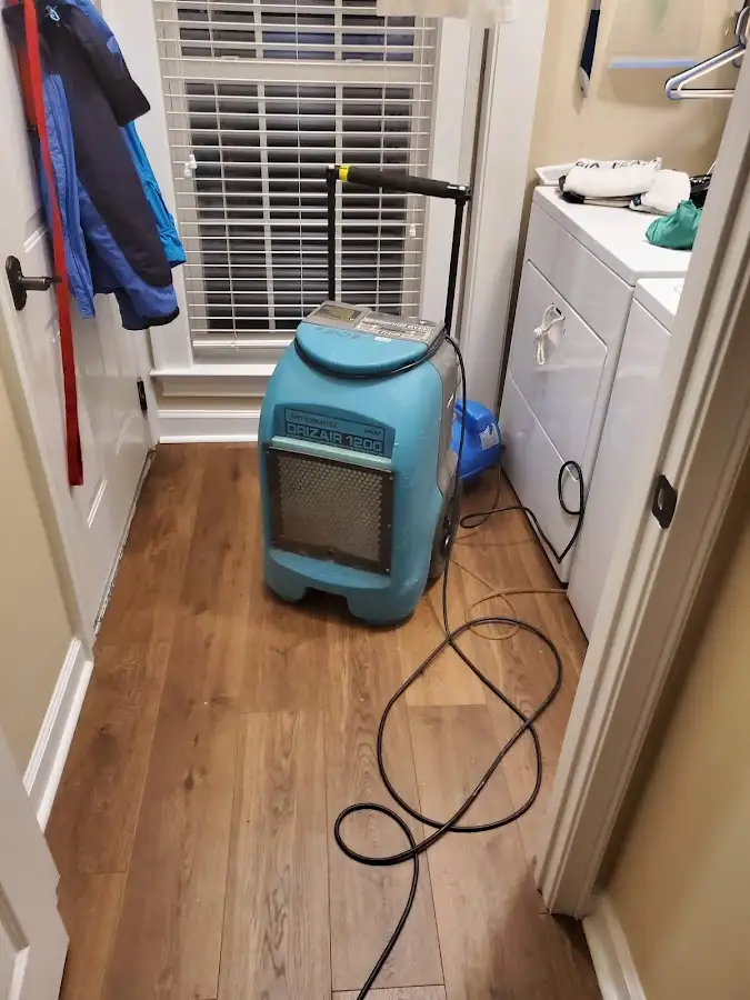 Commercial dehumidifier deployed for Flood Damage Cleanup in Rolling Meadows